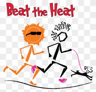 Running In The Heat - Beat The Heat Cartoons Clipart