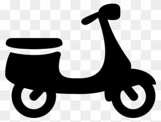 This Is A Motorized Scooter With Two Wheels, Handlebars, - Scooter Icon Png Clipart
