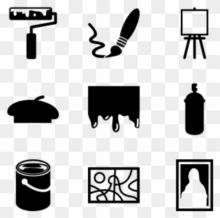 Royalty Free Stock Painter Icons Free Art - Art Icon Vector Png Clipart