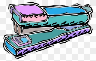 Vector Illustration Of Stapler Mechanical Device Joins Clipart
