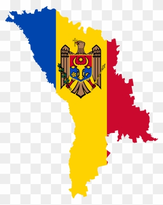Flag Of Moldova Moldavian Soviet Socialist Republic - Moldova Map With Flag Clipart