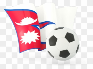 Nepal Flag Football Clipart