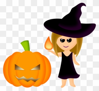 Halloween Witch Pumpkin - Bruxa Halloween Png Clipart
