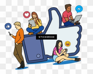Social Illustration Facebook - Social Clip Art Png Transparent Png