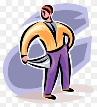 Collection Of Free Impoverished Destitute Download - Man With Empty Pocket Png Clipart
