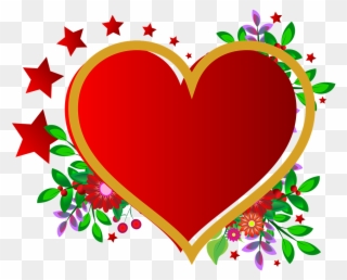 Wedding, Photo Frame, Heart, Red, Flowers - Brahma Kumaris New Year 2018 Message Clipart