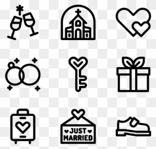 Wedding - Contact Icons Clipart