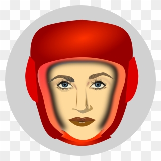 Clipart Library Stock Women S Martial Arts - Girl In Boxing Helmet - Png Download
