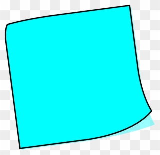 Blue Sticky Note Clipart - Png Download