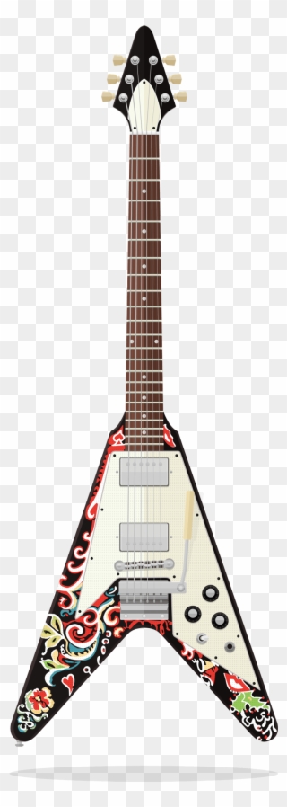 Gibson Flying V - Las Guitarras De Jimi Hendrix Clipart