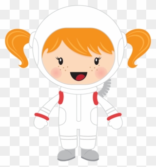 Medium Image - Girl Astronaut Cartoon Clipart