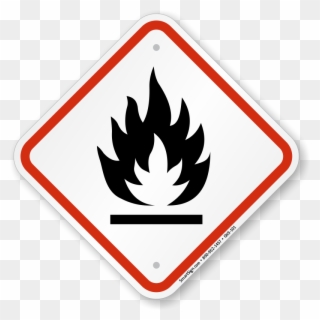 Ghs Flammable Pictogram Sign, Diamond Shaped, Sku - Ghs Symbols Flammable Clipart