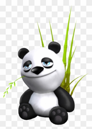 Pandas And Bamboo - Animated Moving Panda Bear Clipart
