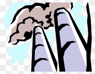 Industrial Clipart Smoke Stacks - Pollution Clipart - Png Download