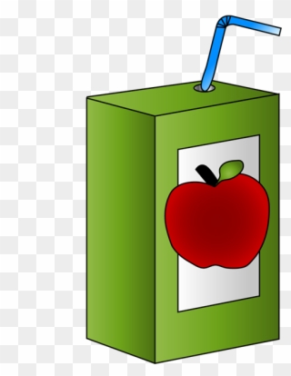 School Apple Juice Carton - Apple Juice Box Clipart - Png Download
