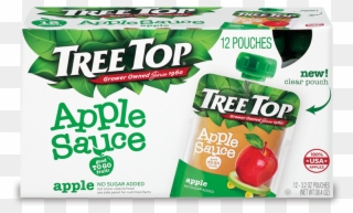 No Sugar Added Apple Sauce - Tree Top Apple Sauce - 12 Pack, 3.2 Oz Pouches Clipart