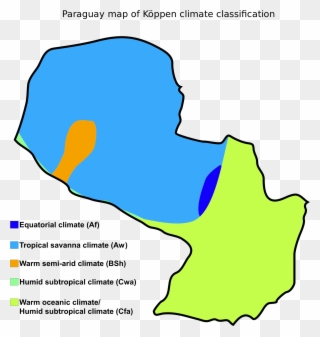 Latin America - Climate Map Of Paraguay Clipart