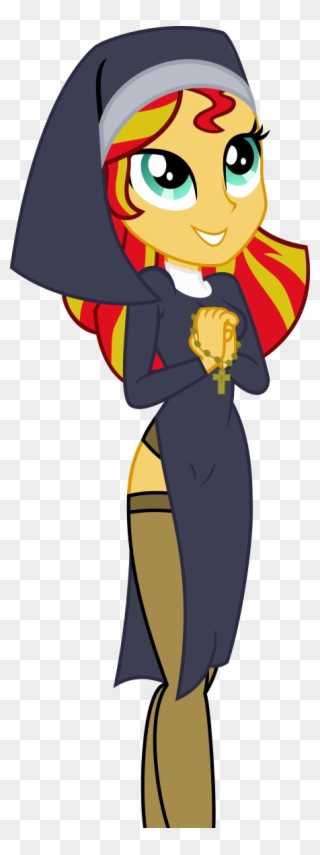 Breasts, Christian Sunset Shimmer, Clothes, Equestria - Cartoon Clipart