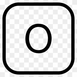 This Icon Is Simply The Letter "o" Centered Inside - Social Media Logo Coloring Pages Clipart