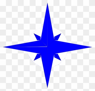 North Star Clipart - 4 Point Star Vector - Png Download
