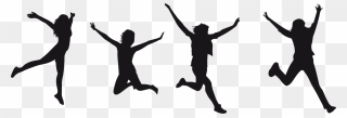 Joy Jumping Silhouette - People Silhouettes Jumping Clipart