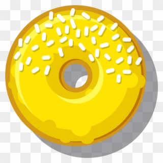 Jazzberry Jingle Donut - Yellow Donut Png Clipart (#756812) - PinClipart