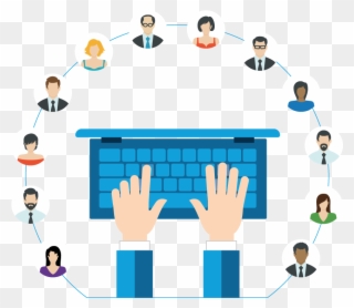 Clip Transparent Solutions Sight Communications Provides - Cartoon On Email - Png Download