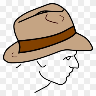 Open - Fedora Hat Clipart