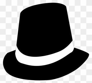 Top Hat Clipart Fedora Hat - Sombreros Blanco Y Negro - Png Download