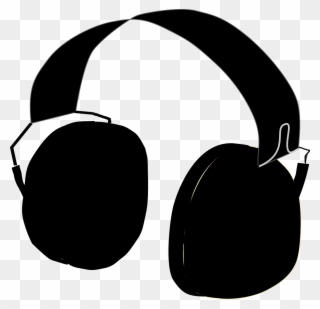 Headphones Clip Art At - Black Headphones Clipart - Png Download