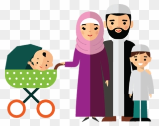 Pengajian Ldii Twitter Tweet - Muslim Family Cartoon Clipart