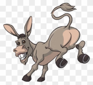 Drawn Donkey Kicking Donkey - Lucky Donkey Clipart