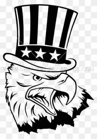 Uncle Sam Clipart Head - Uncle Sam Eagle Cartoon - Png Download