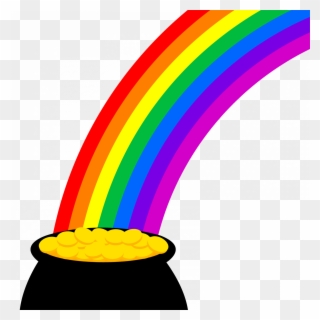 Download Pot Of Gold Clipart Gold Clip Art Rainbow - Pot Of Gold With Rainbow Png Transparent Png
