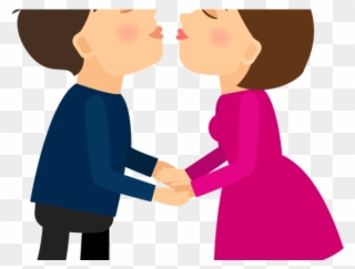 Kissing Clipart Holding Hands - Love Happy New Month - Png Download