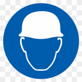 Head Protection Symbol - Hard Hats Must Be Worn Clipart