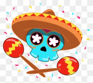 Maracas Crossed With Skull Clipart