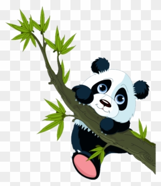 Fd34creationstubes - - Cartoon Panda In A Tree Clipart