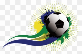 2014 Fifa World Cup Football Player Clip Art - Brazil Soccer Hd Flag - Png Download