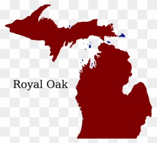 Royal Oak Michigan Clip Art At Clker - State Of Michigan Svg - Png Download
