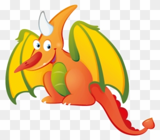 Red Pterosaur - Sticker Clipart