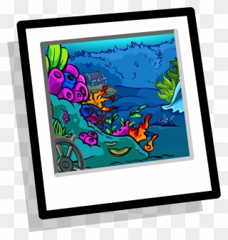 Coral Reef Background Clothing Icon Id - Club Penguin Underwater Room Clipart