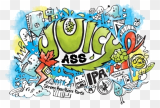 Fridge Clipart Animated - Flying Monkey Juicy Ass Ipa - Png Download