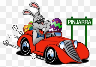 Easter Bunny Car - Easter Bunny In Car Clipart