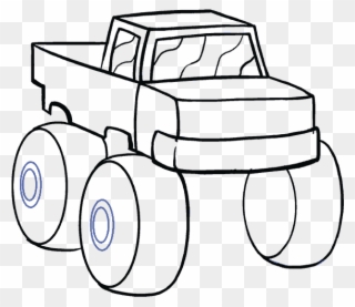 Truck Line At Getdrawings - Draw A Monster Truck Easy Clipart
