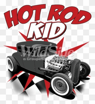 Hot Rod Kid With Checkered Floor Light/dark Garments - 36 T-shirts Damen T-shirt - Hot Rod Clipart