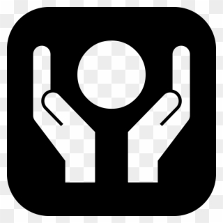 Open Hands Holding A Circle Comments - Open Hands Icon White Clipart