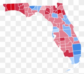 County Results - Florida Electoral Map 2004 Clipart