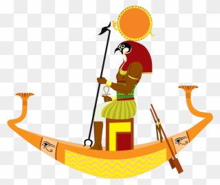 Boat Clipart Ancient Egyptian - Ra Egyptian God Boat - Png Download
