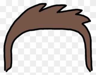 Fair Skin, Round Eyes, Brown Spiky Hair, Red Shirt, Clipart
